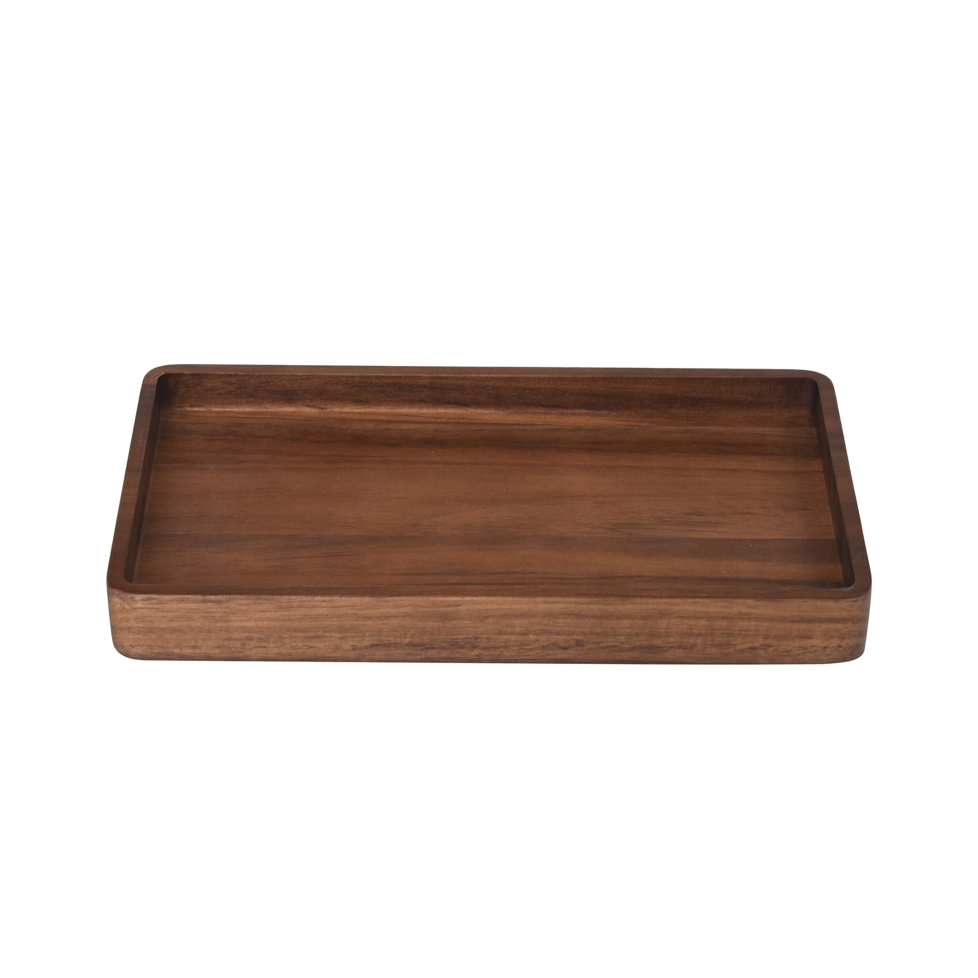 Elegant 3-Piece Acacia Wood & Glass Bath Accessories Set