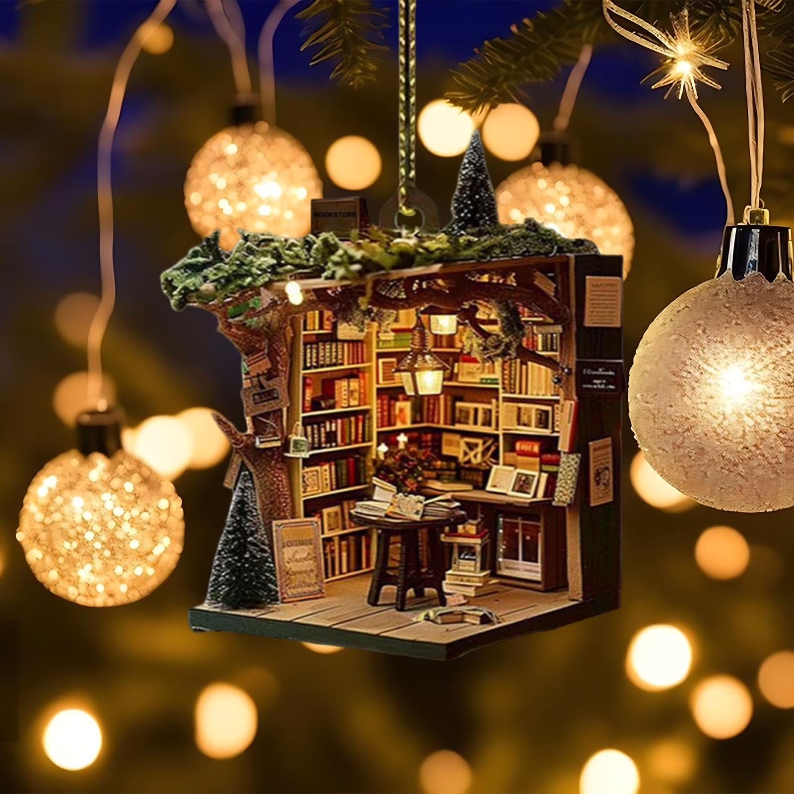 Adorna tu Navidad con Elegancia: Colgante Acrílico para Árbol de Navidad - Decoración Pastel para el Hogar