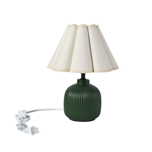 Elegant 12.5" Green Ceramic Table Lamp for Stylish Illumination