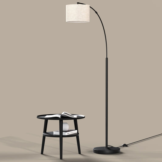  Modern High Brown Floor Lamp with Dimmable Bulb and Remote Control 
