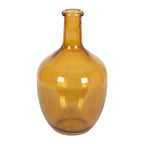 Stunning 12" High Amber Translucent Glass Indoor Tabletop Vase