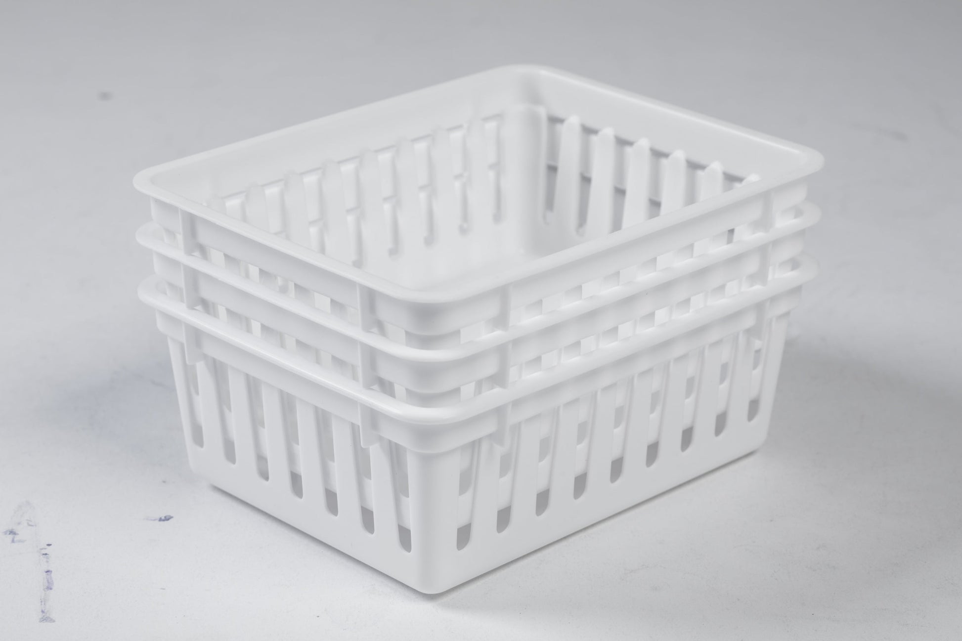12-Pack of Stackable Square Mini Plastic Storage Tray Organizers for Kitchen