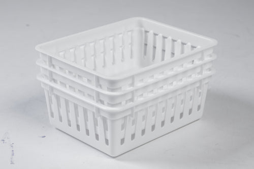 12-Pack of Stackable Square Mini Plastic Storage Tray Organizers for Kitchen