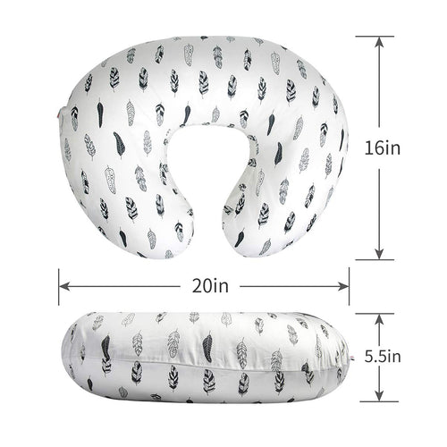 Nursing Pillow Cover for Infants - Soft and Comfortable Feather Design, Ideal for Maternity Breastfeeding Support