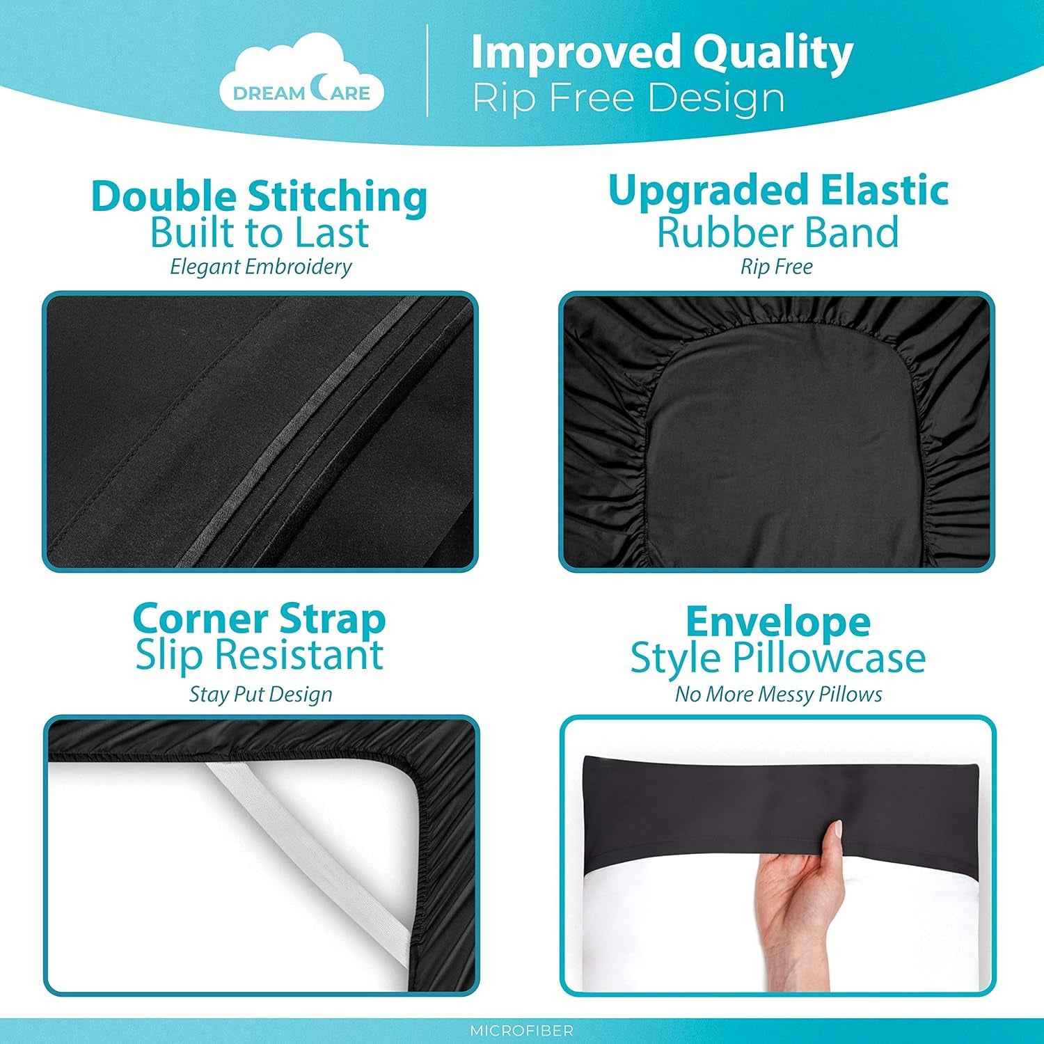 California King Sheet Set – 6 Piece Cooling Microfiber Bed Sheets