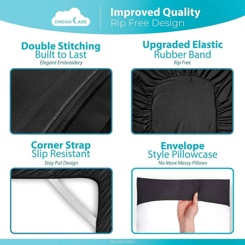 California King Sheet Set – 6 Piece Cooling Microfiber Bed Sheets