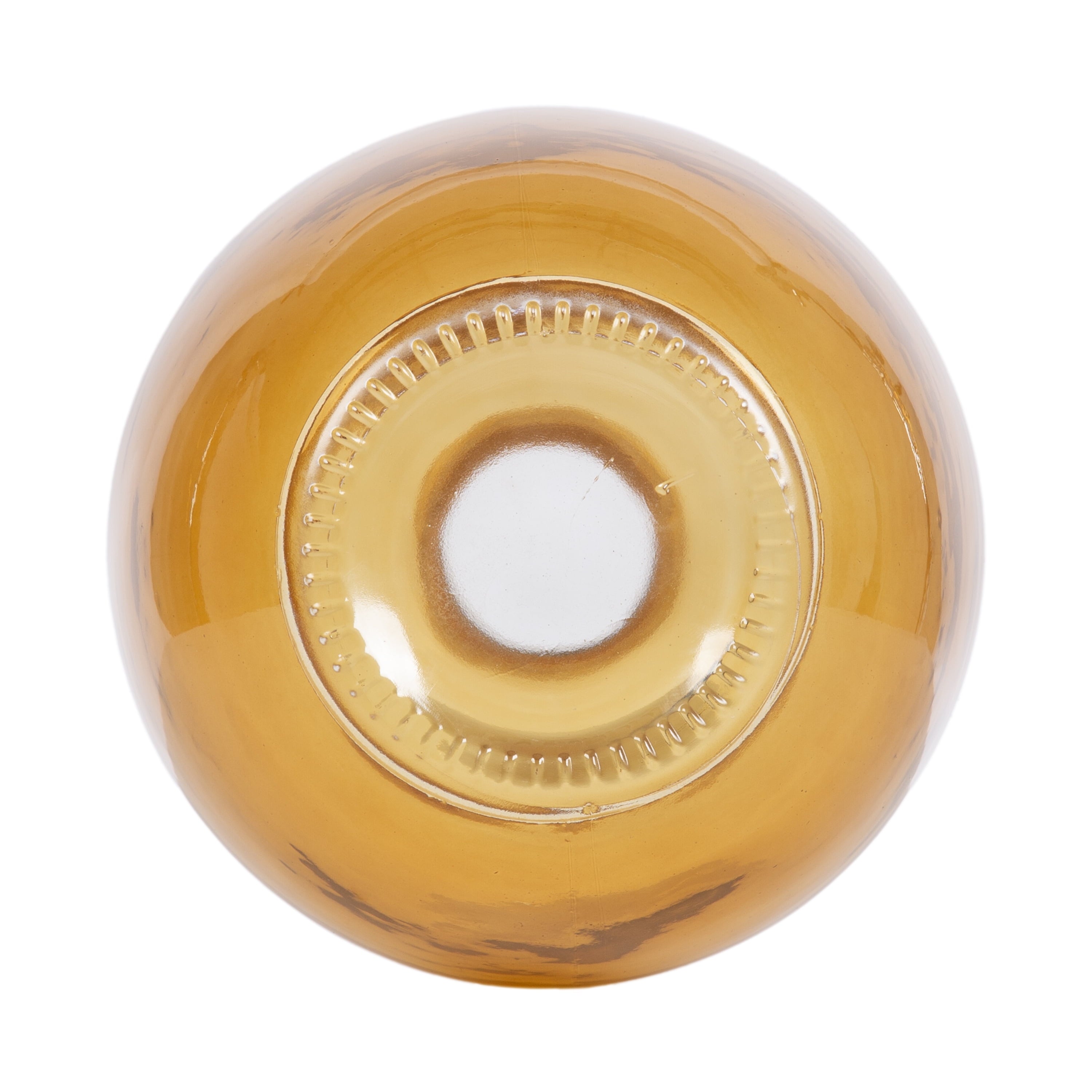 Stunning 12" High Amber Translucent Glass Indoor Tabletop Vase