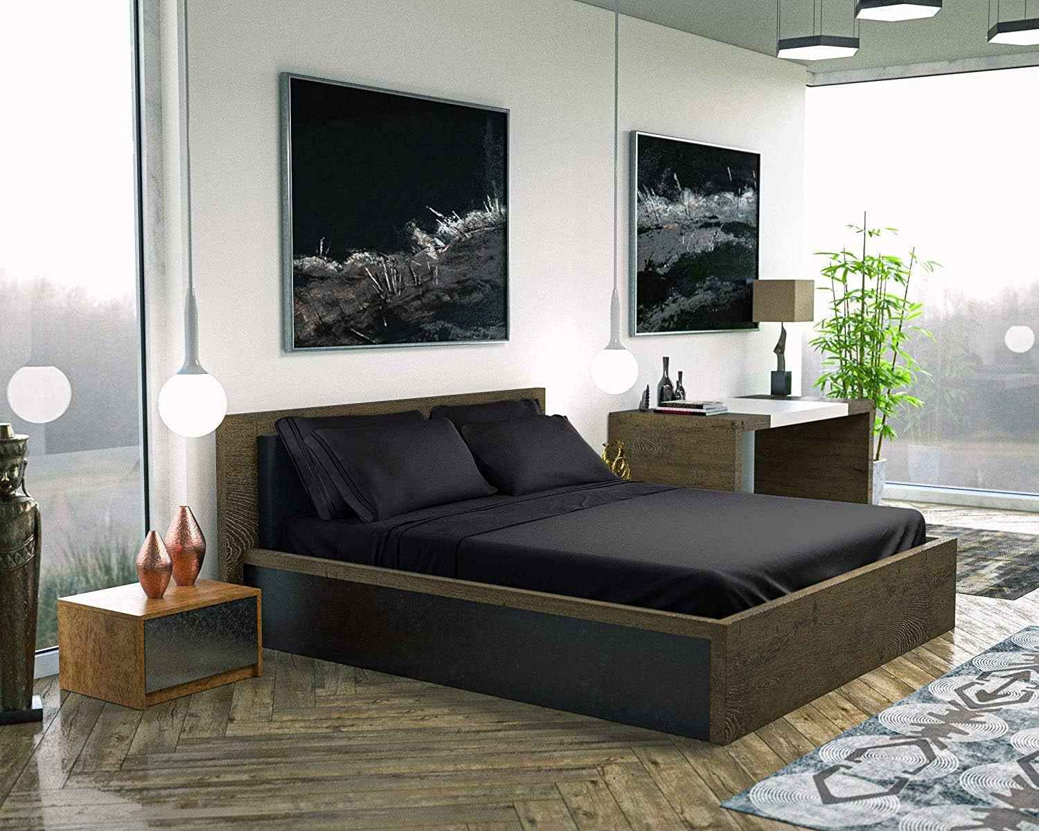 California King Sheet Set – 6 Piece Cooling Microfiber Bed Sheets