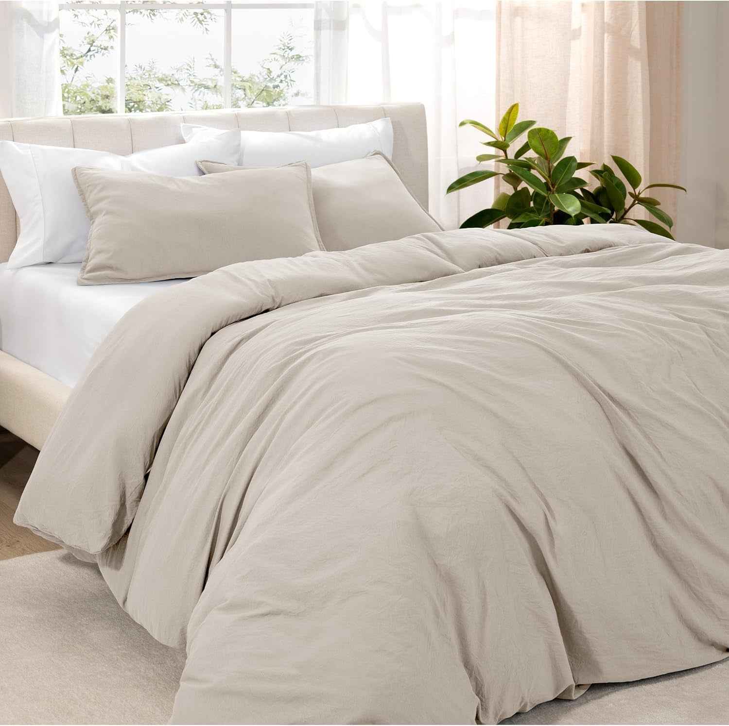 Twin/Twin XL Microfiber Duvet Cover Set – Fog, All Seasons