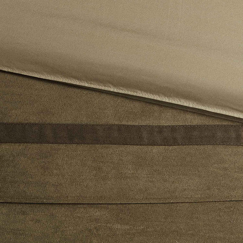 Palmer Luxury Faux Suede Comforter Set – 7 Piece Queen, Natural