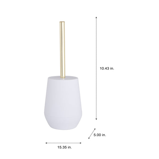 Transform Your Bathroom with the Elegant White Soft Touch Toilet Brush and Holder