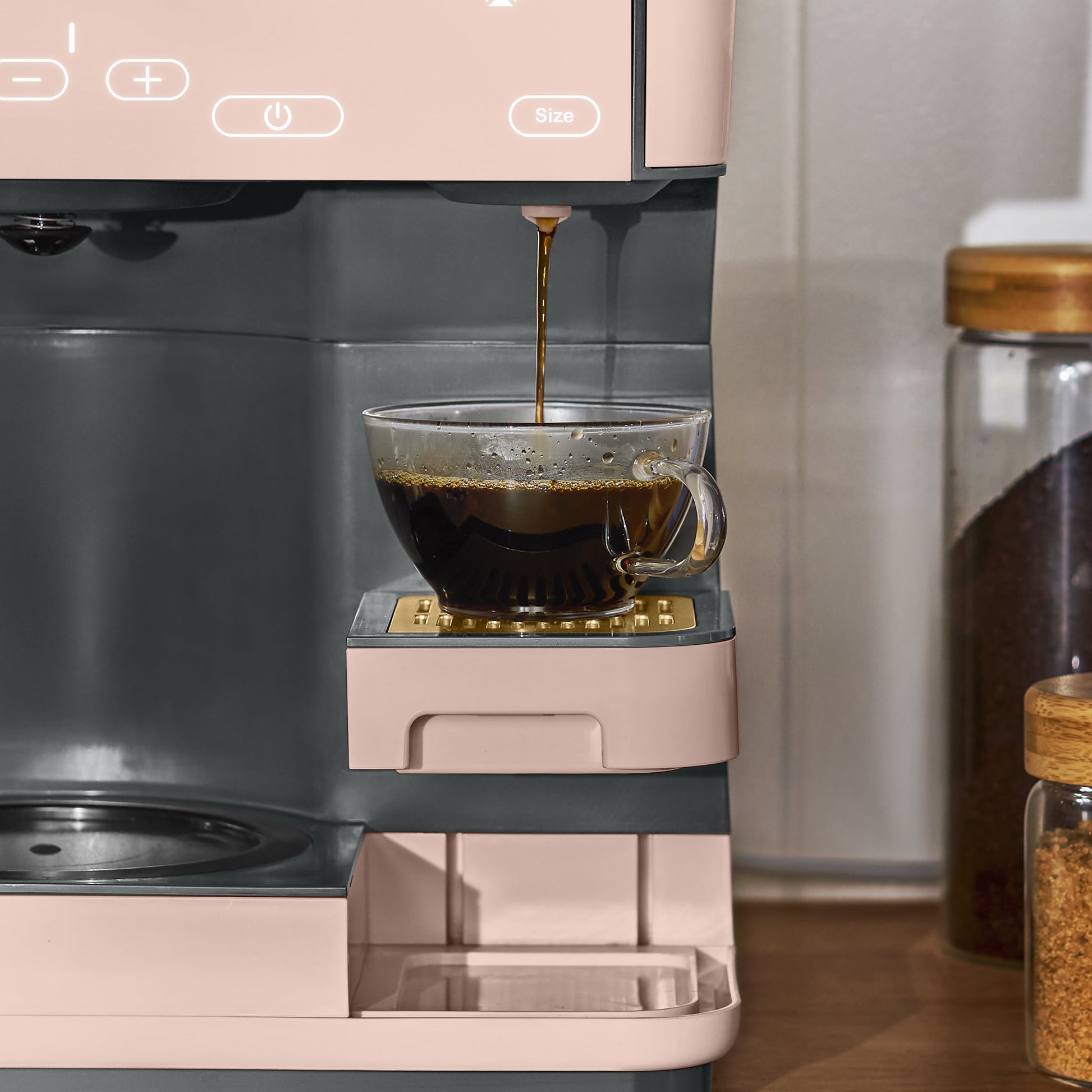 Multi-Brew 12-Cup Programmable Drip and Single-Serve Coffee Maker in Rose by Drew Barrymore