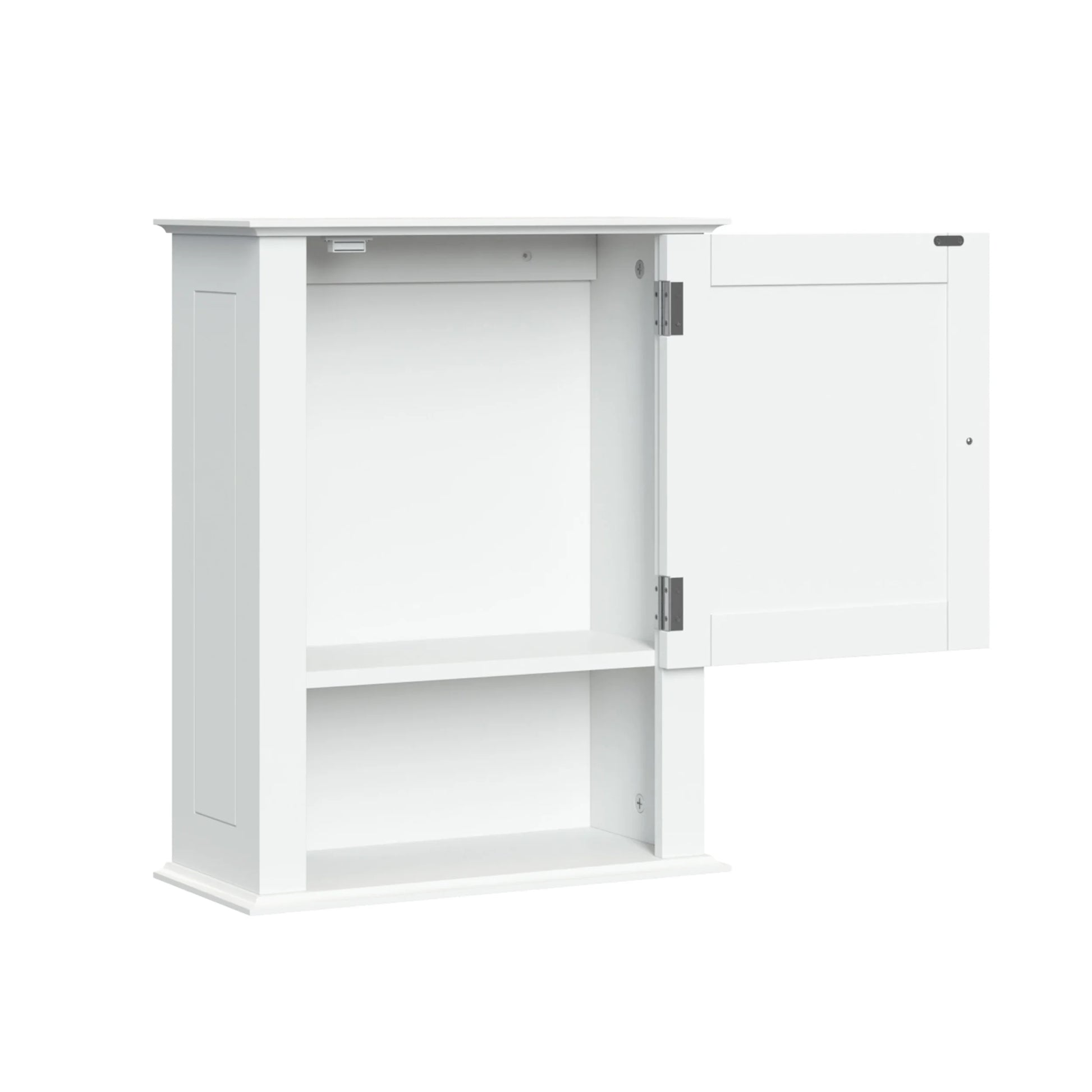 Ashland White 1-Door Medicine Cabinet and Laundry Wall Storage Shelf
