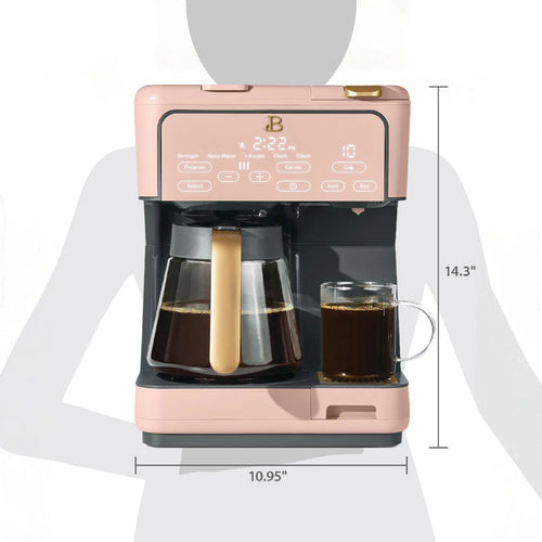 Multi-Brew 12-Cup Programmable Drip and Single-Serve Coffee Maker in Rose by Drew Barrymore