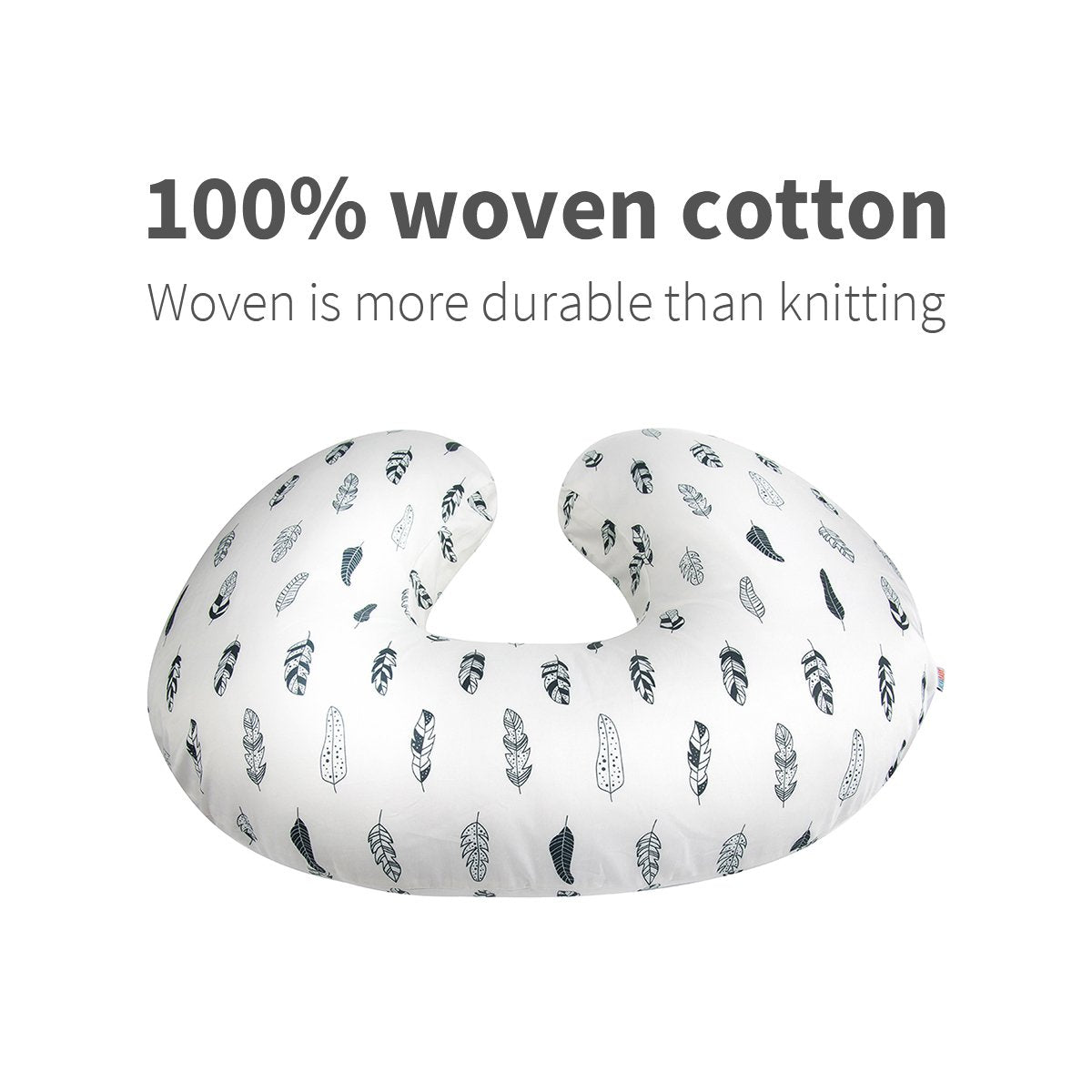 Nursing Pillow Cover for Infants - Soft and Comfortable Feather Design, Ideal for Maternity Breastfeeding Support