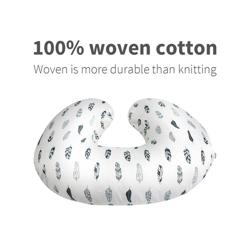 Nursing Pillow Cover for Infants - Soft and Comfortable Feather Design, Ideal for Maternity Breastfeeding Support