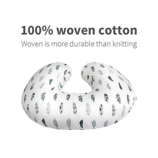 Nursing Pillow Cover for Infants - Soft and Comfortable Feather Design, Ideal for Maternity Breastfeeding Support