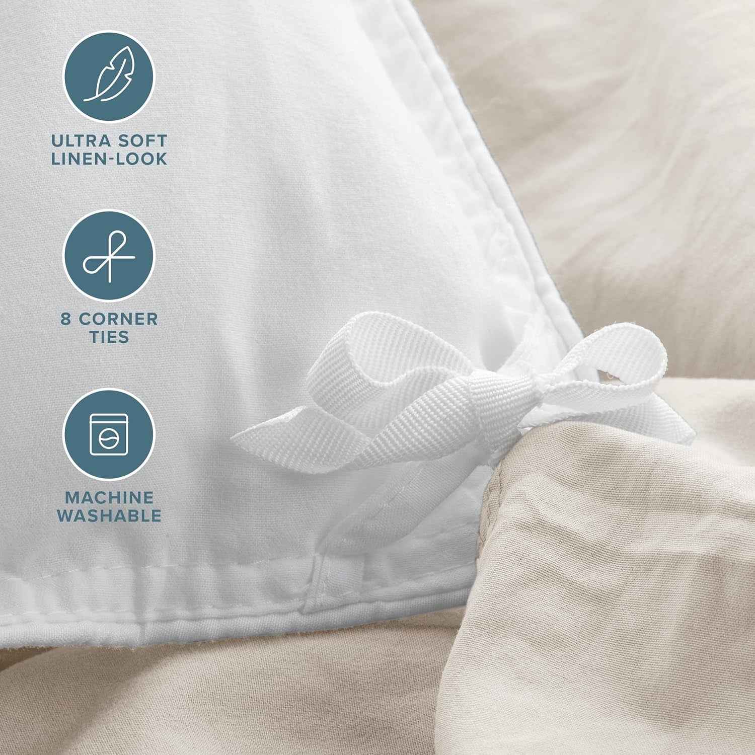 Twin/Twin XL Microfiber Duvet Cover Set – Fog, All Seasons