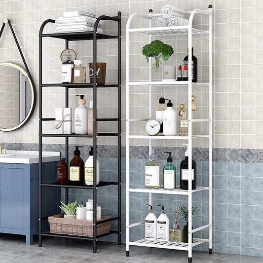 5-Tier Bathroom Storage Shelving Unit, Black