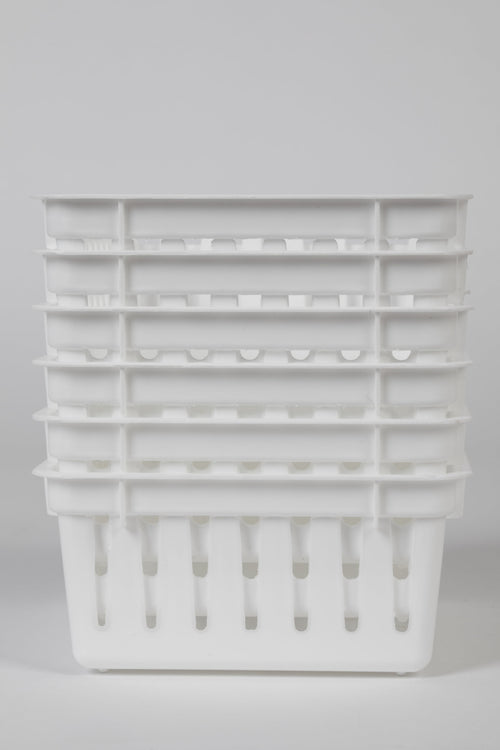 12-Pack of Stackable Square Mini Plastic Storage Tray Organizers for Kitchen