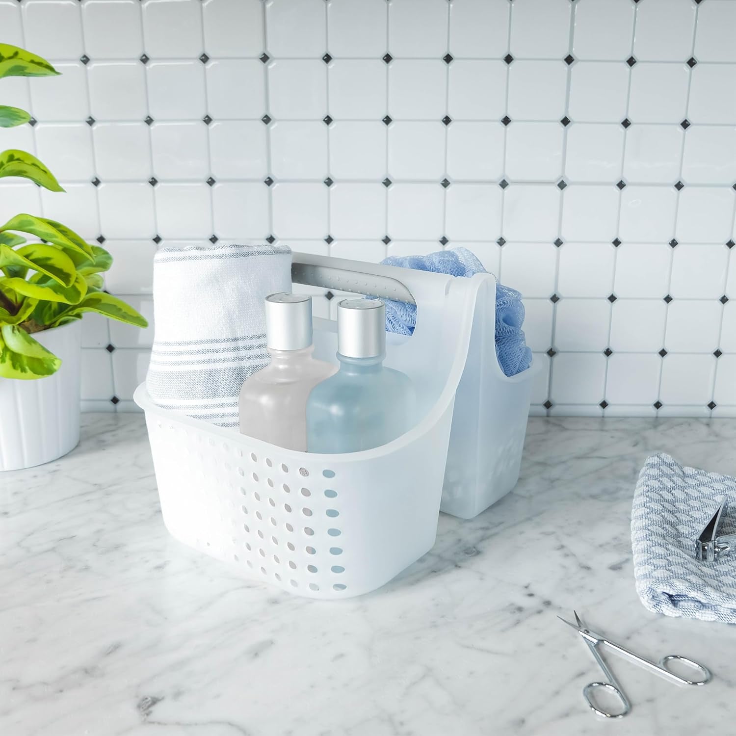  Organize Soap, Shampoo, and Beauty Essentials with Soft Handle 
