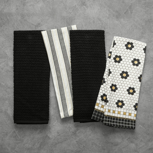 Penny Tile Kitchen Towel Set - 4-Pack