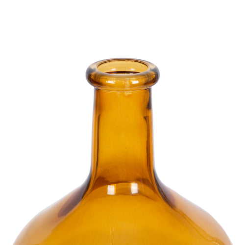 Stunning 12" High Amber Translucent Glass Indoor Tabletop Vase