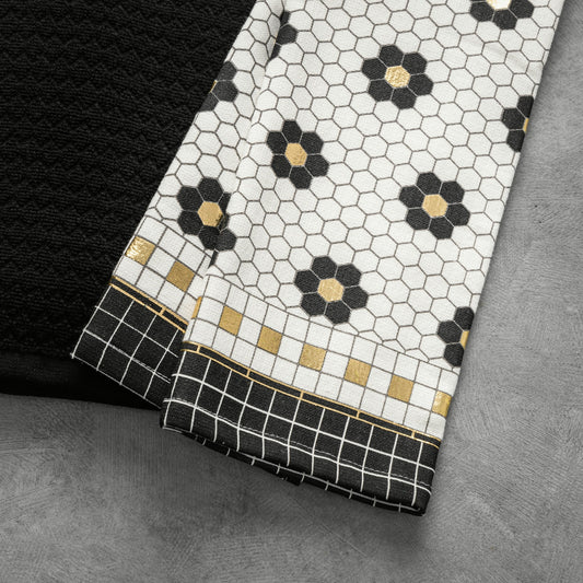 Penny Tile Kitchen Towel Set - 4-Pack