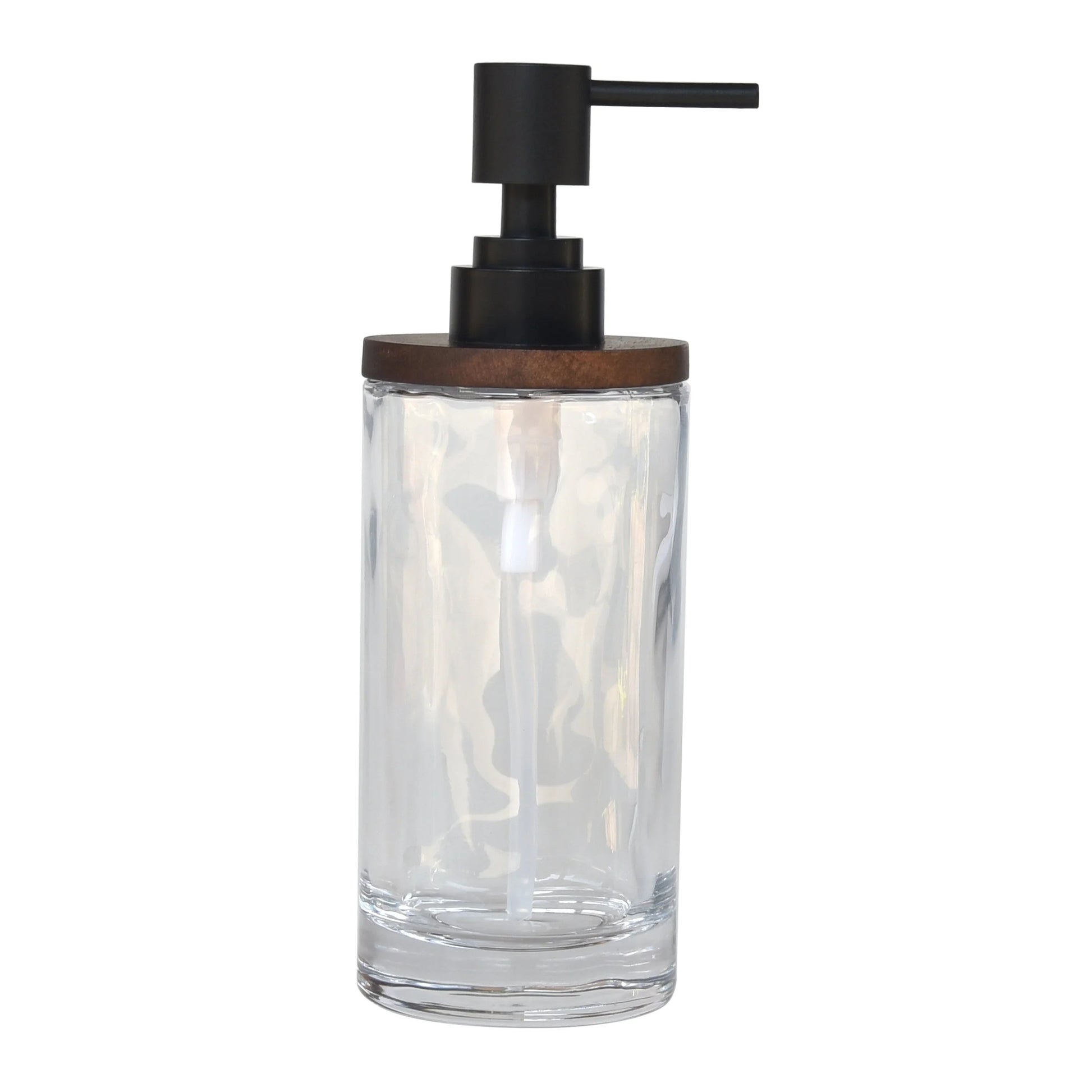Elegant 3-Piece Acacia Wood & Glass Bath Accessories Set