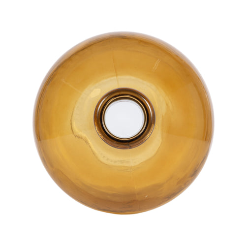 Stunning 12" High Amber Translucent Glass Indoor Tabletop Vase