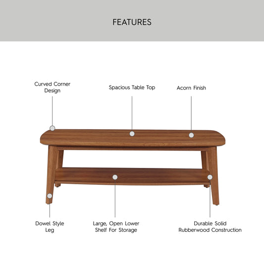 Greyson Coffee Table, Acorn Finish