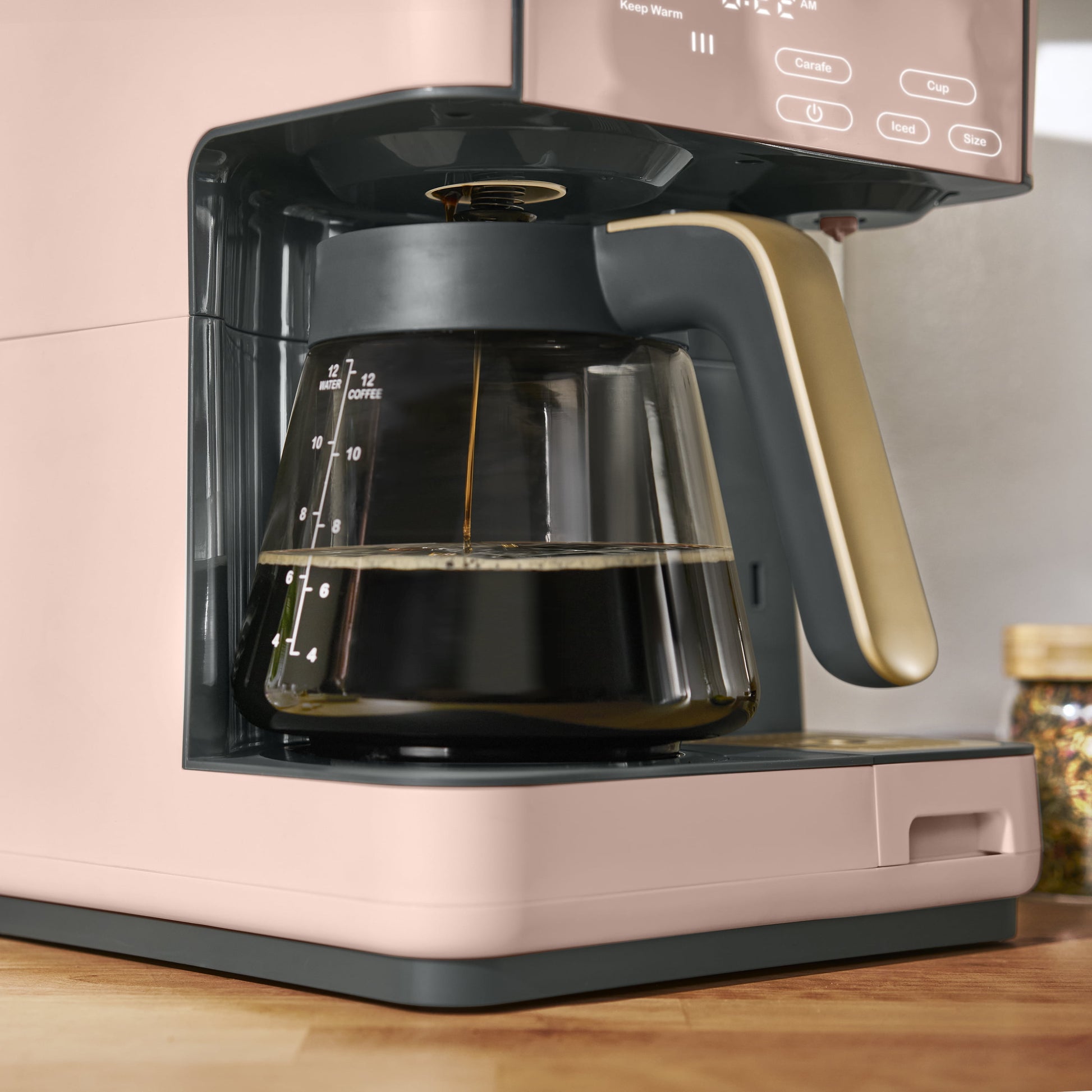 Multi-Brew 12-Cup Programmable Drip and Single-Serve Coffee Maker in Rose by Drew Barrymore