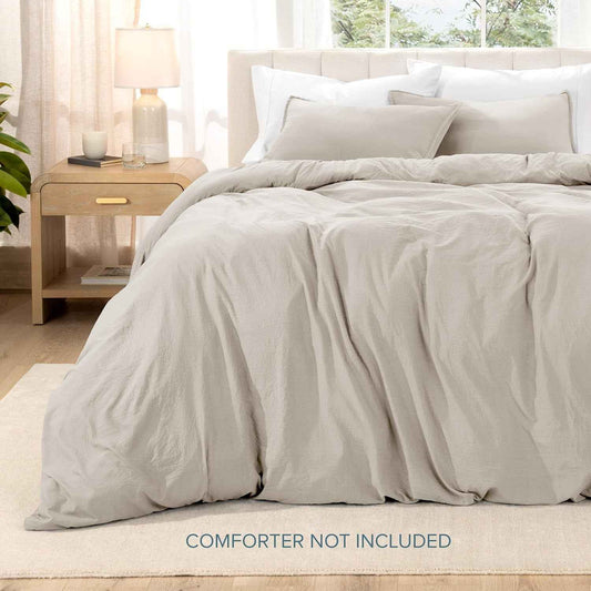 Twin/Twin XL Microfiber Duvet Cover Set – Fog, All Seasons