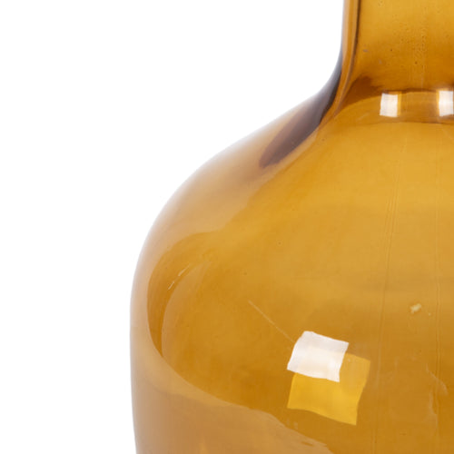 Stunning 12" High Amber Translucent Glass Indoor Tabletop Vase