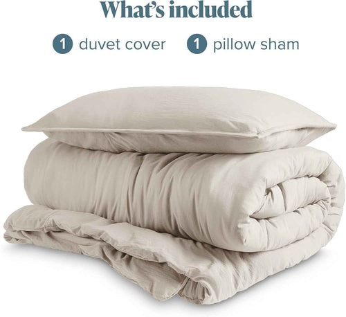 Twin/Twin XL Microfiber Duvet Cover Set – Fog, All Seasons