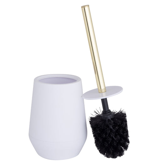 Transform Your Bathroom with the Elegant White Soft Touch Toilet Brush and Holder