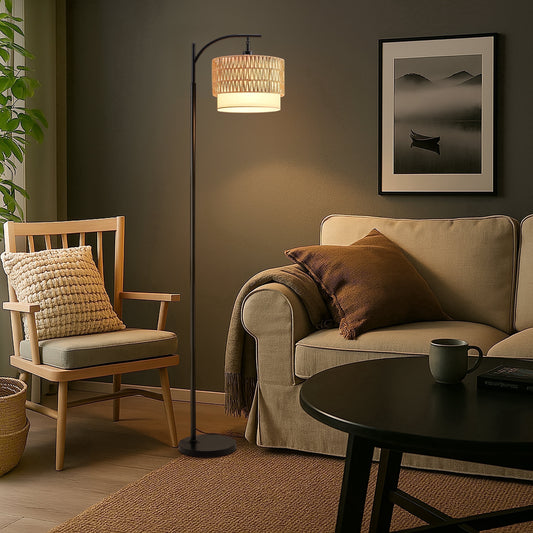 Dimmable Standing Lamp for Living Room and Bedroom, Includes 3 Color Temperature Bulb