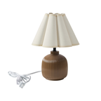 12.5" Brown Ceramic Table Lamp for Stylish Home Decor