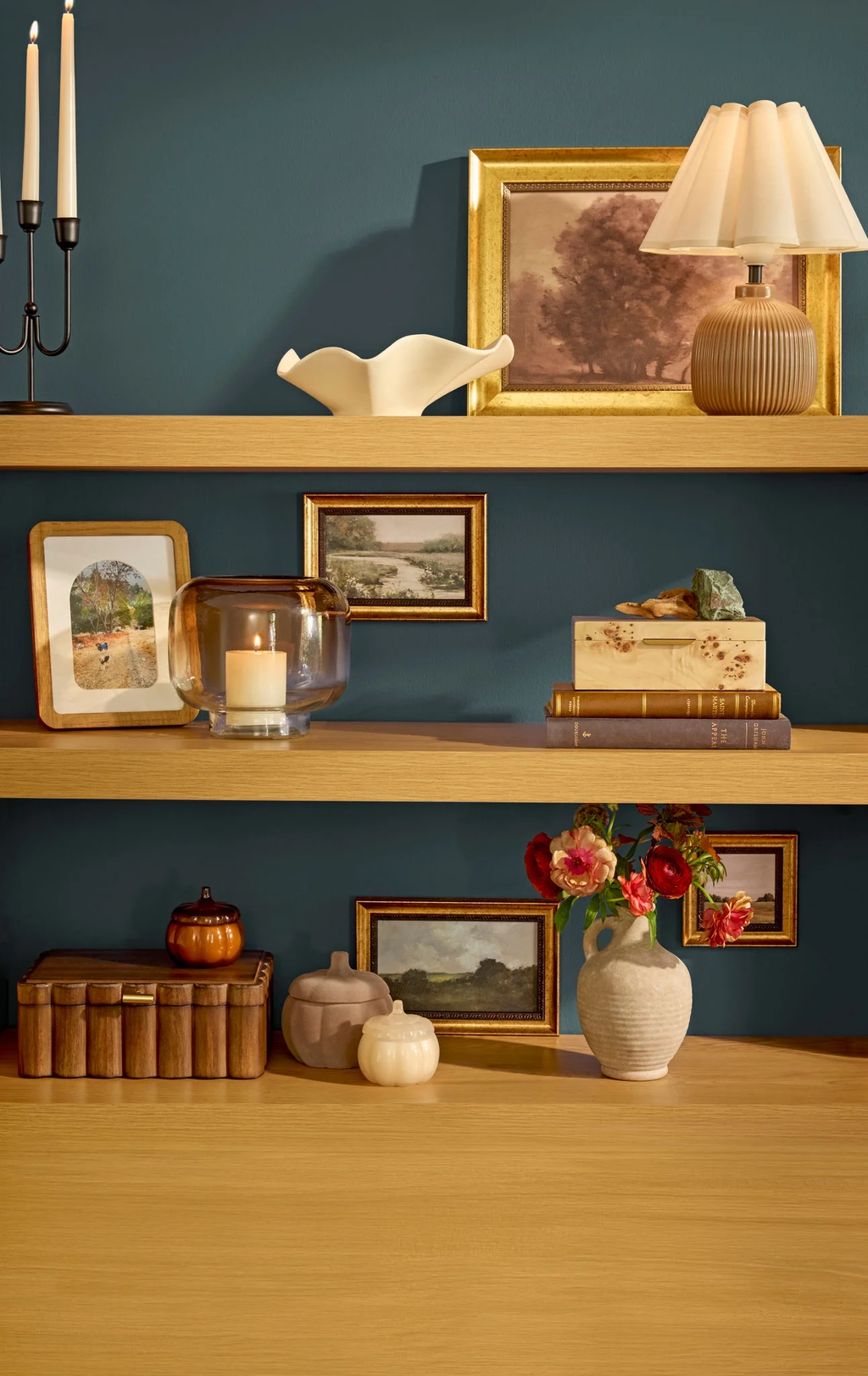 12.5" Brown Ceramic Table Lamp for Stylish Home Decor