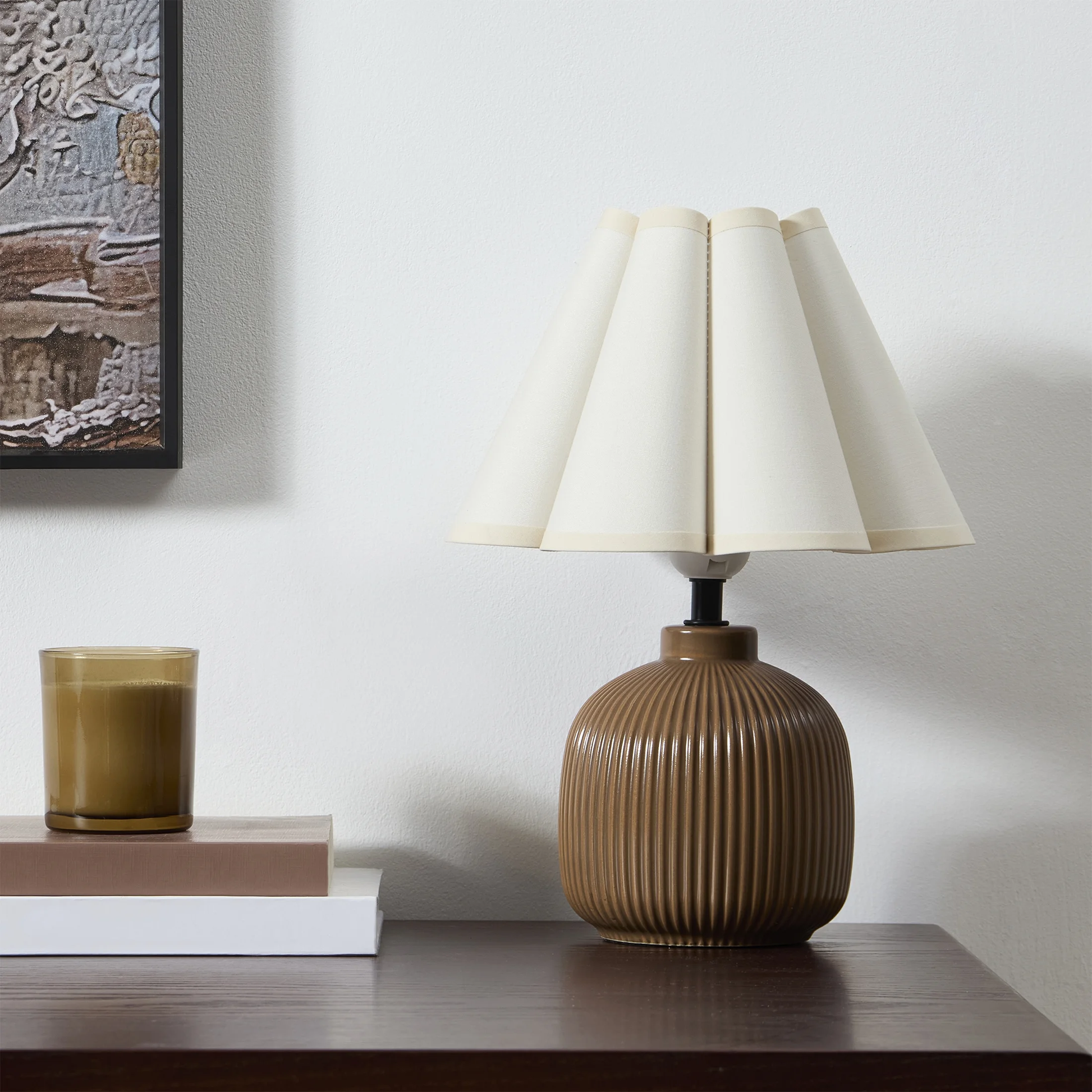 12.5" Brown Ceramic Table Lamp for Stylish Home Decor - MJ's Home essentials