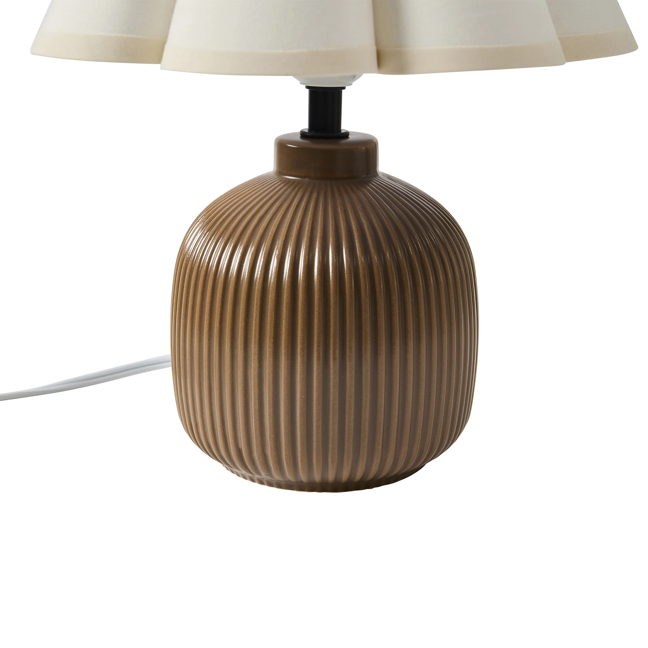 12.5" Brown Ceramic Table Lamp for Stylish Home Decor