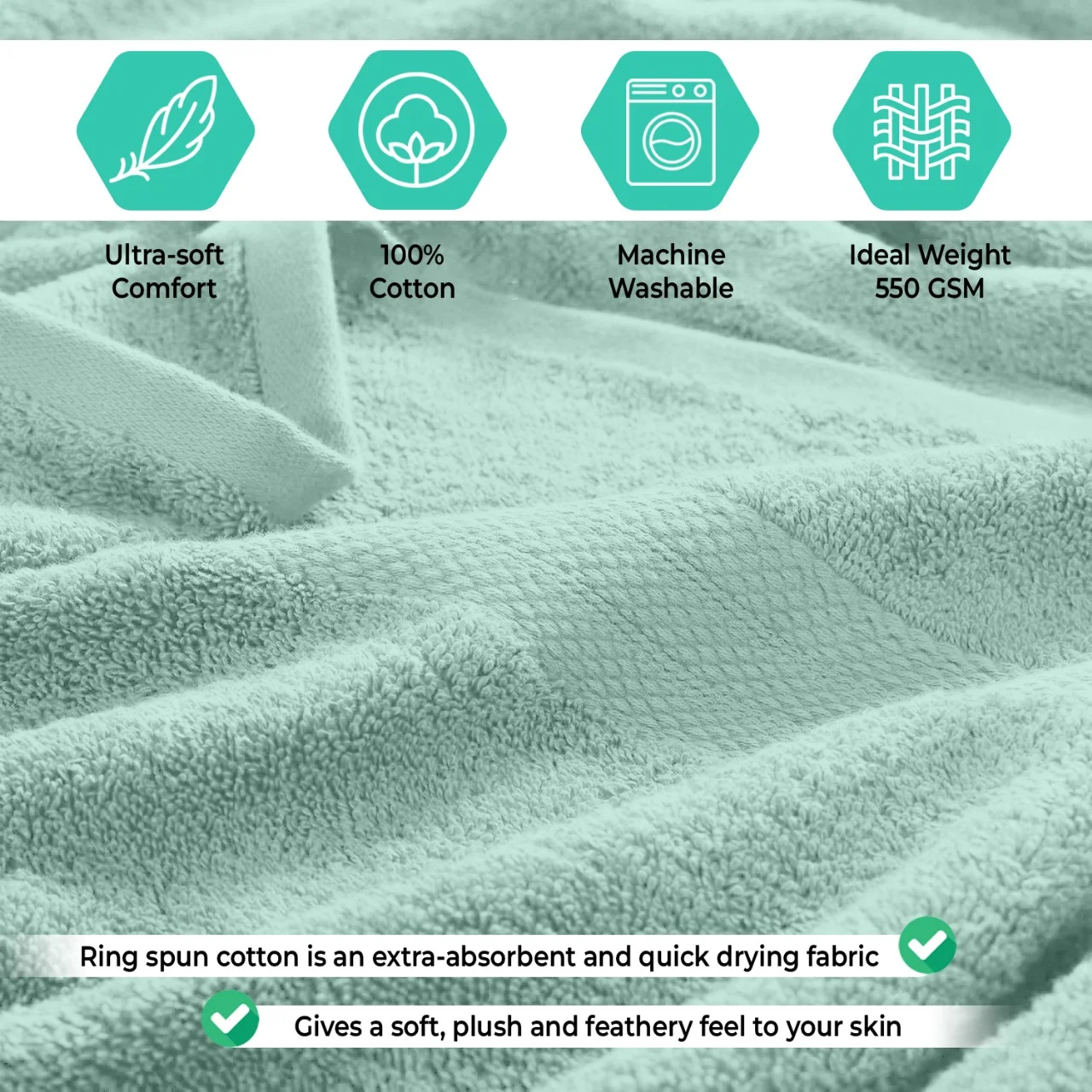 Luxurious 6-Piece Aqua Towel Set - MJ's Home essentials