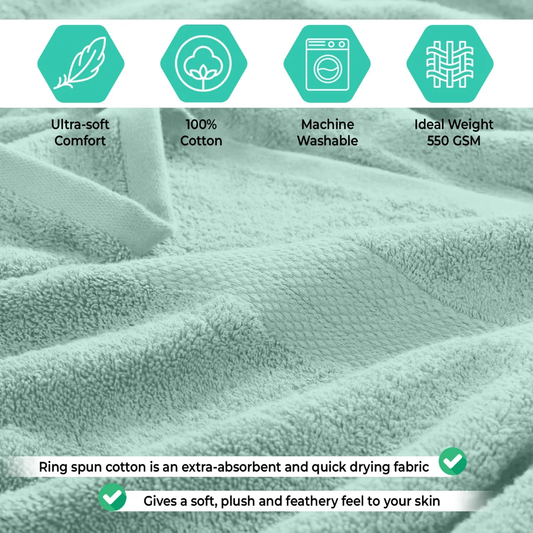 Luxurious 6-Piece Aqua Towel Set - MJ's Home essentials
