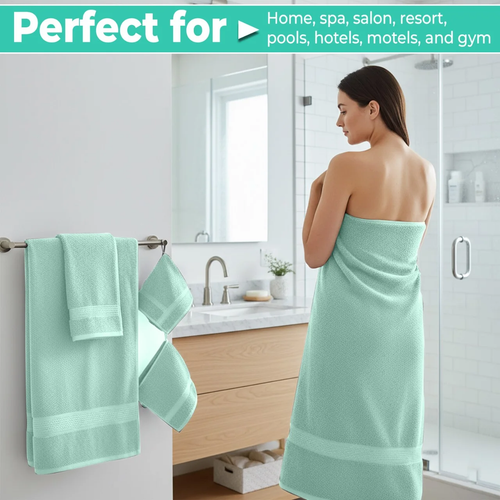 Luxurious 6-Piece Aqua Towel Set - MJ's Home essentials