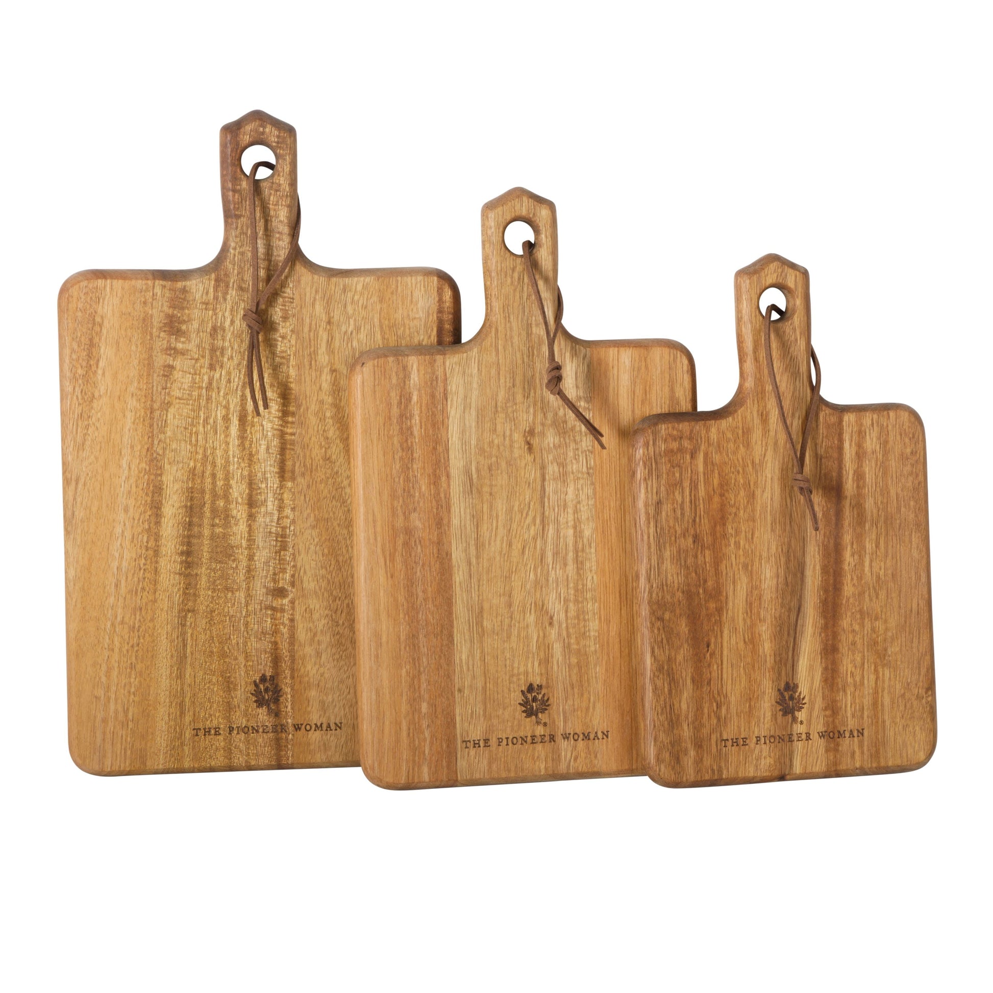 Acacia Wood French Cutting Board Set - 3 Pieces