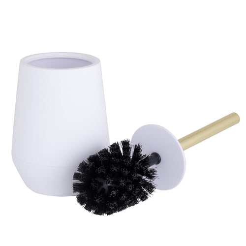Transform Your Bathroom with the Elegant White Soft Touch Toilet Brush and Holder