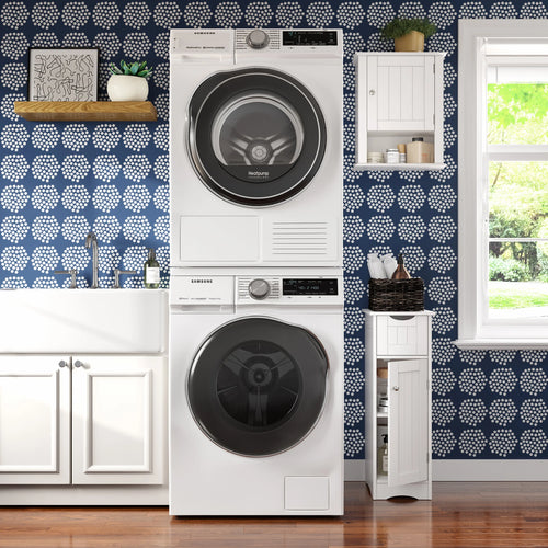 Ashland White 1-Door Medicine Cabinet and Laundry Wall Storage Shelf