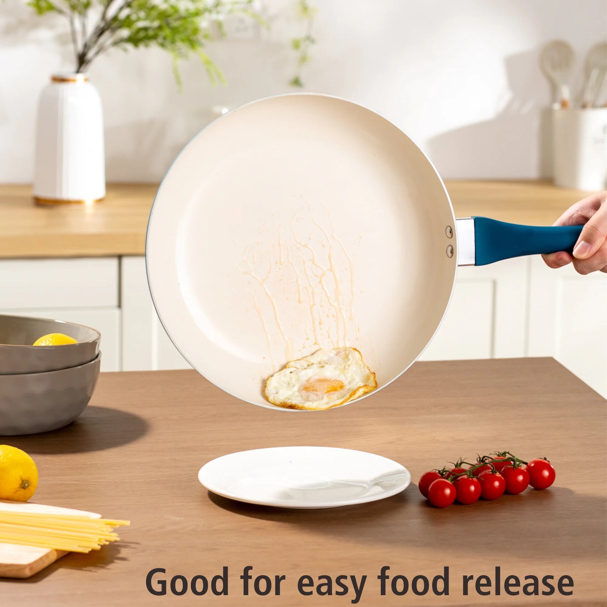 Aluminum Nonstick Ceramic Three-Piece Frypan Set