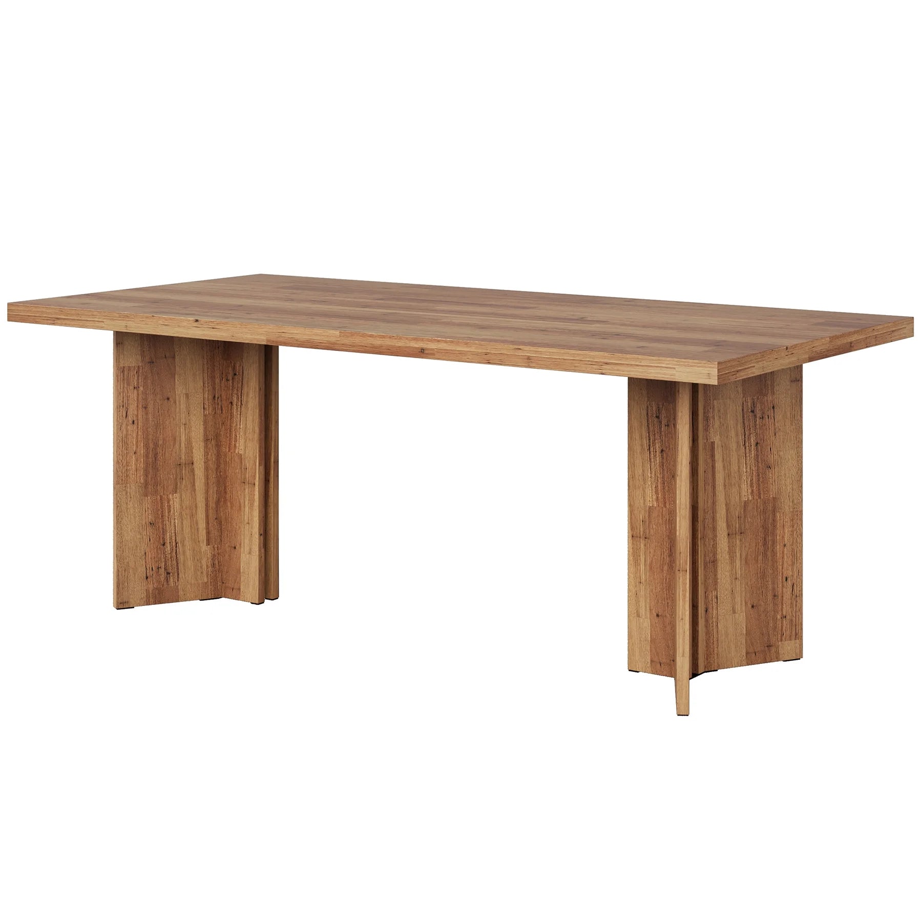 63-Inch Rustic Walnut Dining Table for Kitchen and Dining Room