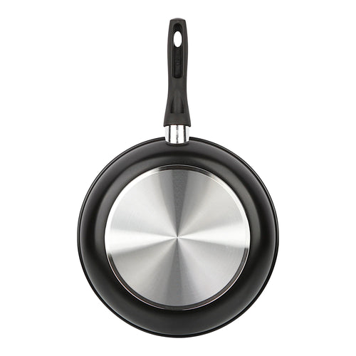 3-Piece Nonstick Aluminum Skillet Set, Black - 4 Pack